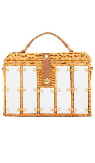 Ava Top Handle Bag in Light Honey with White | Revolve Clothing (Global)