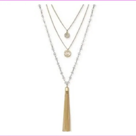 Inspired Life Multi-Layer Tassel Pendant 3 Necklace Set | Walmart (US)