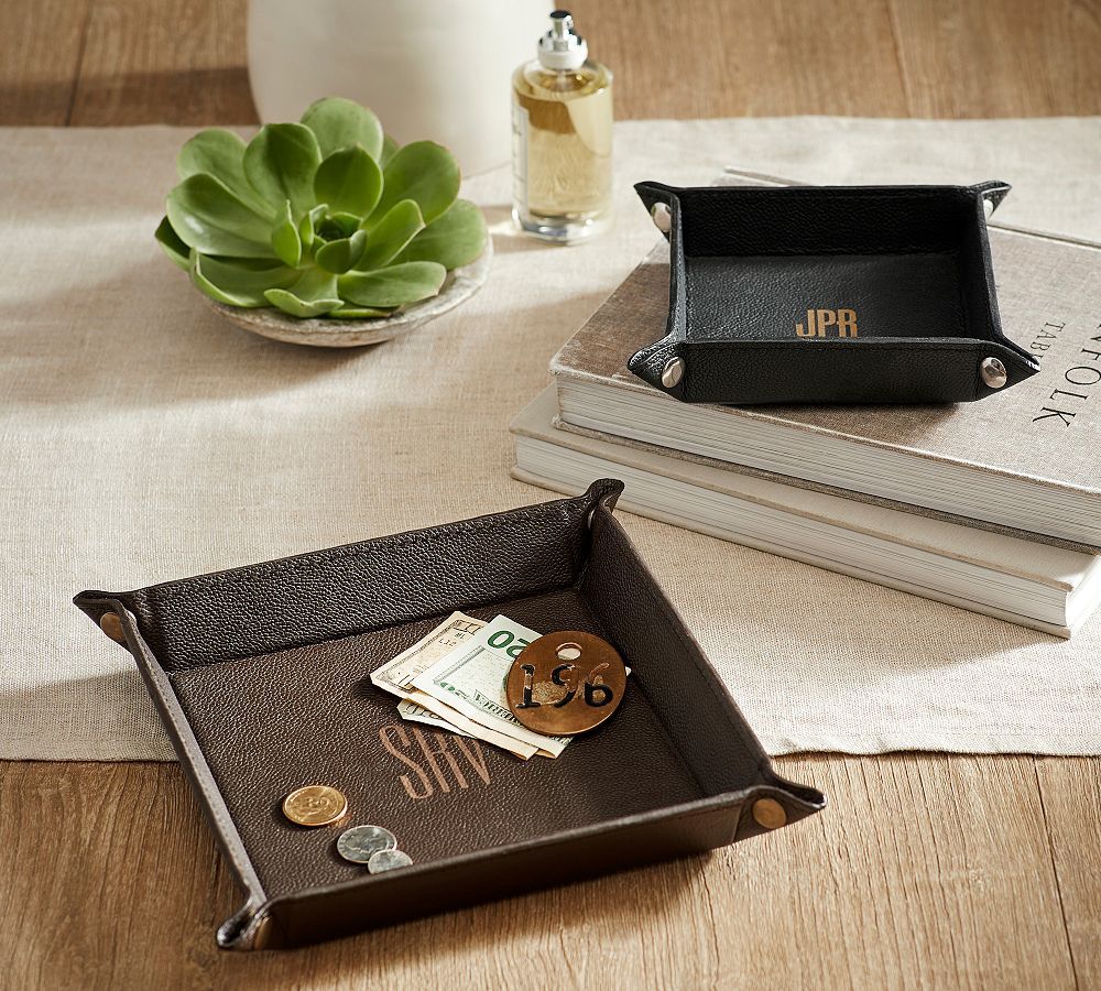 Grant Leather Catchall | Pottery Barn (US)