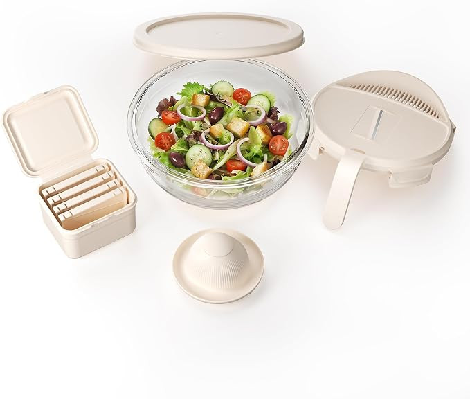 Genicook Salad Chopper with Bowl, Vegetable Chopper for Salad Prep, 8.5 Cup Glass Bowl, Food Chop... | Amazon (US)