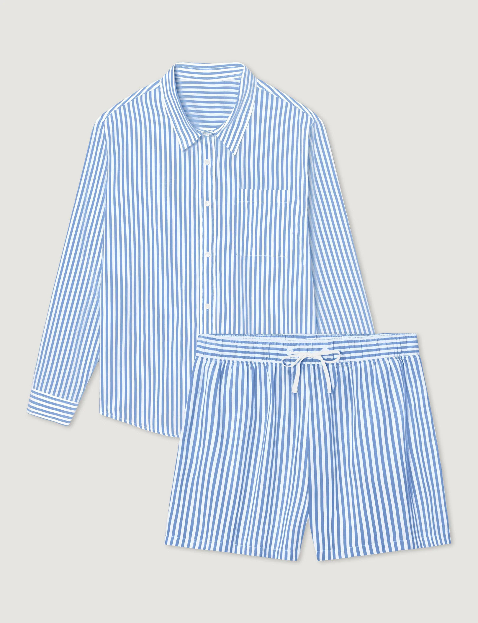 Women's Woven Button Down Shirt & Short Set | Tommy John