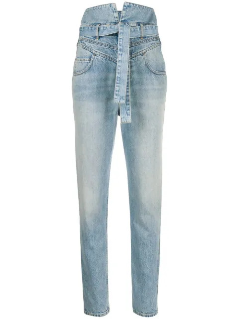 high-waist straight-leg jeans | Farfetch (US)