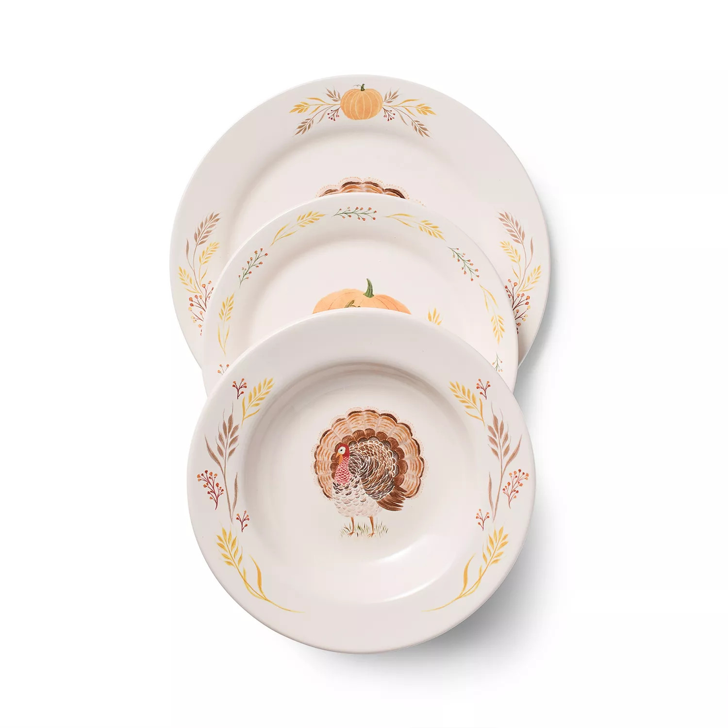 Sur La Table 12-Piece Turkey Thanksgiving Dinnerware Set | Sur La Table