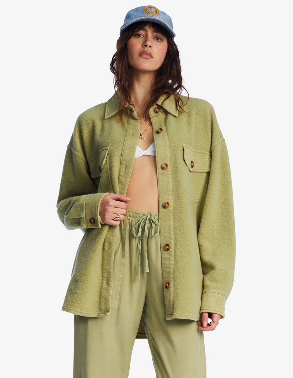 BILLABONG Anytime Shacket Oversized Button-Through Womens Jacket | Tillys