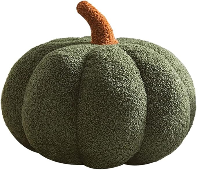 3D simulated pumpkin pillow plush pillow sofa cushion (7.8inch, Olive) | Amazon (US)