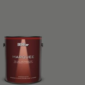 1 gal. Home Decorators Collection #HDC-AC-17A Welded Iron One-Coat Hide Matte Interior Paint & Pr... | The Home Depot