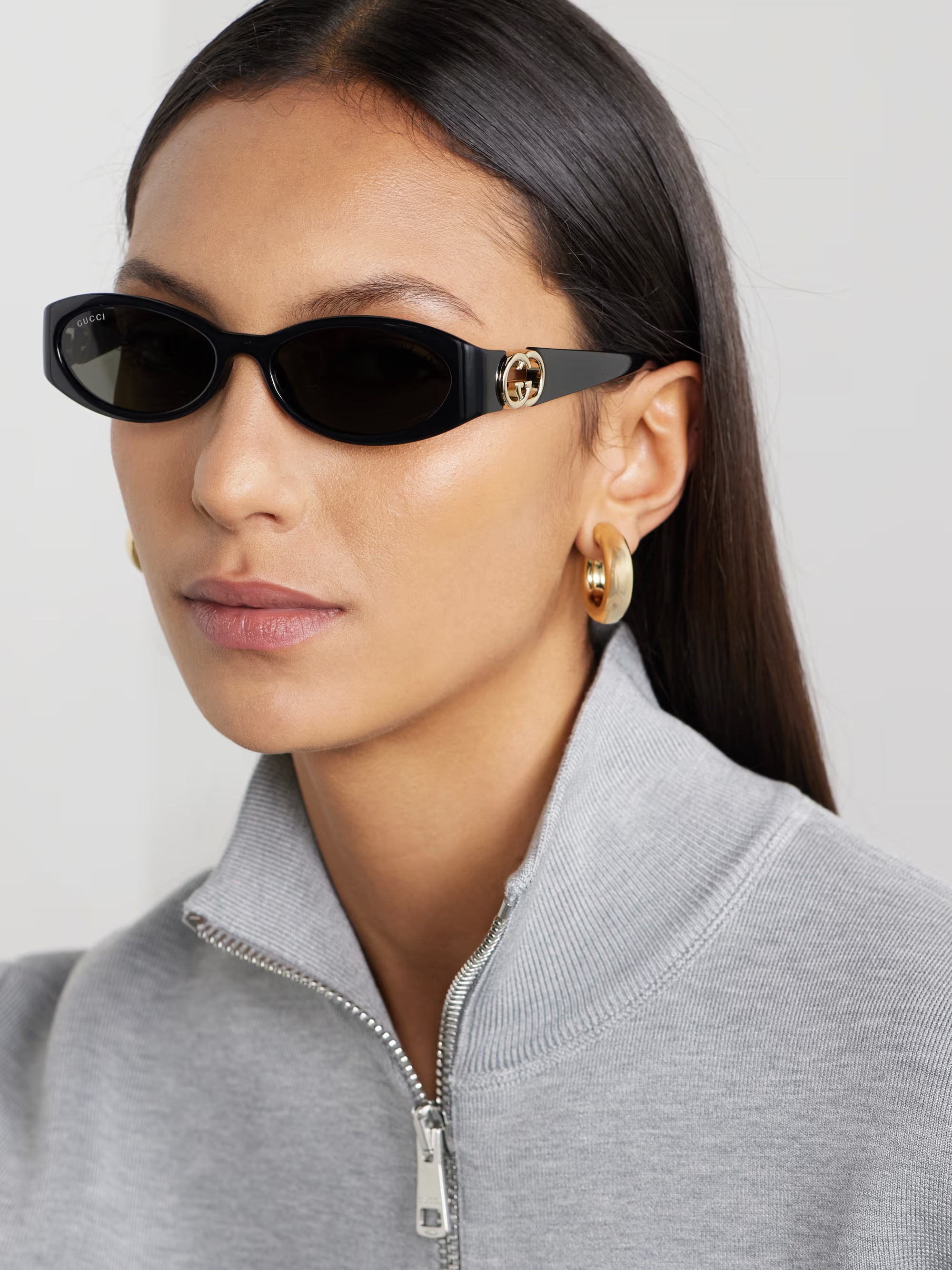 Oval-frame acetate and gold-tone sunglasses | NET-A-PORTER (UK & EU)