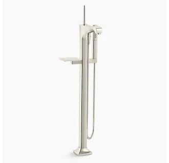 Kohler K-T97331-4-SN Vibrant Polished Nickel Margaux Floor Mounted Tub Filler with Metal Lever Ha... | Build.com, Inc.