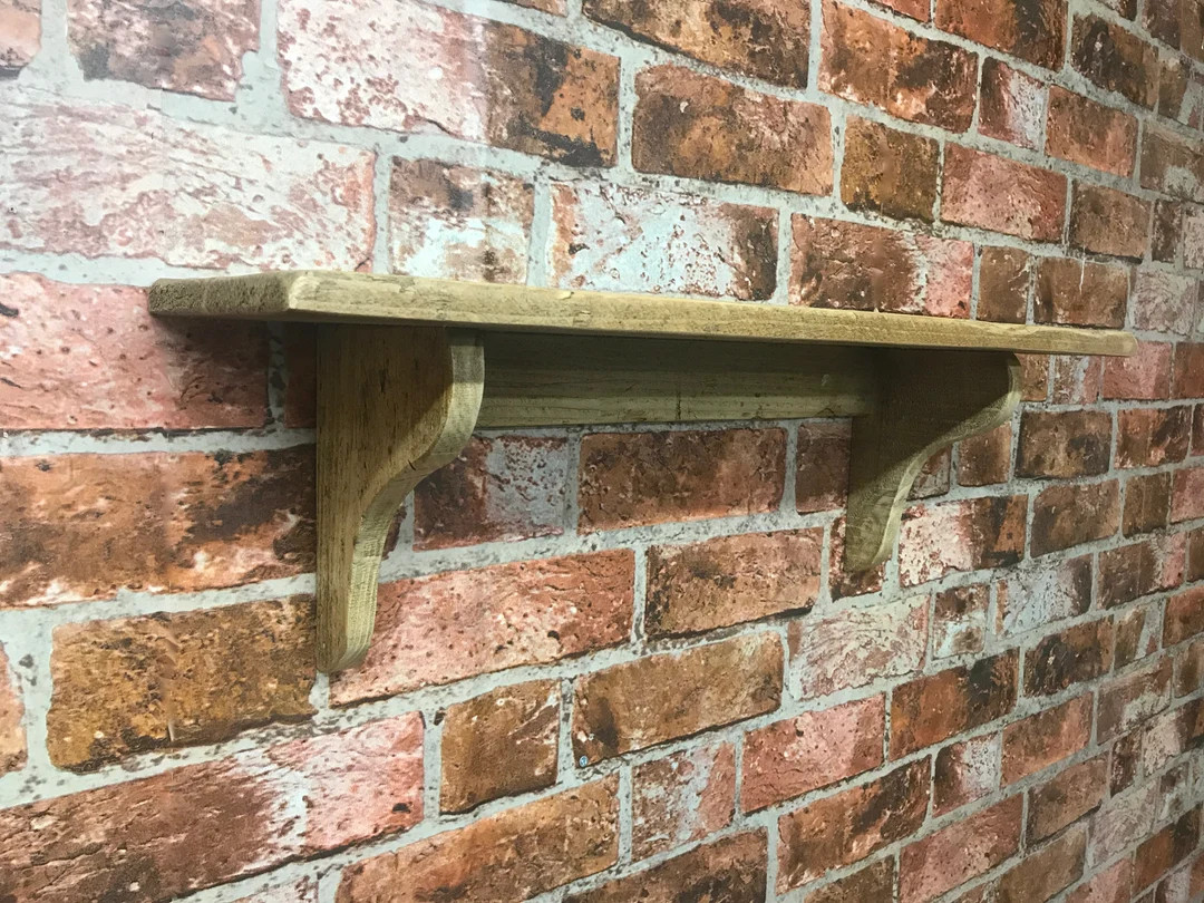 Reclaimed Hand Made Old Wood Wall Shelf 6" Deep, Waxed to an Antique, Stripped Pine Finish | Etsy (US)