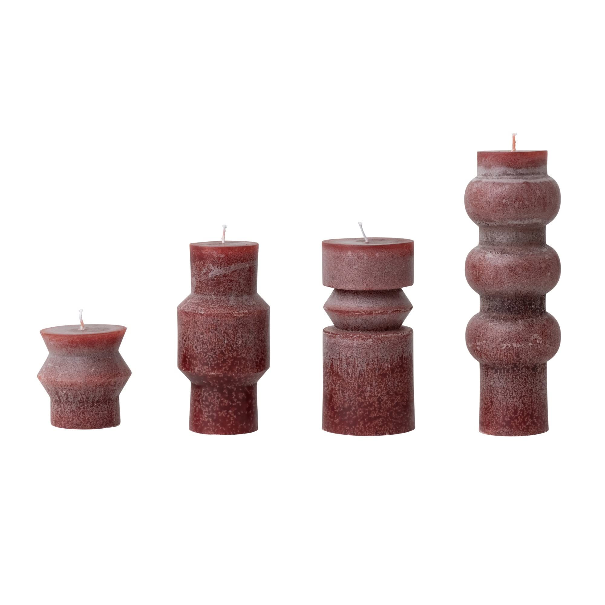 Creative Co-Op Unscented Totem Pillar, Cabernet Candles, 3" L x 3" W x 3" H, Purple | Amazon (US)