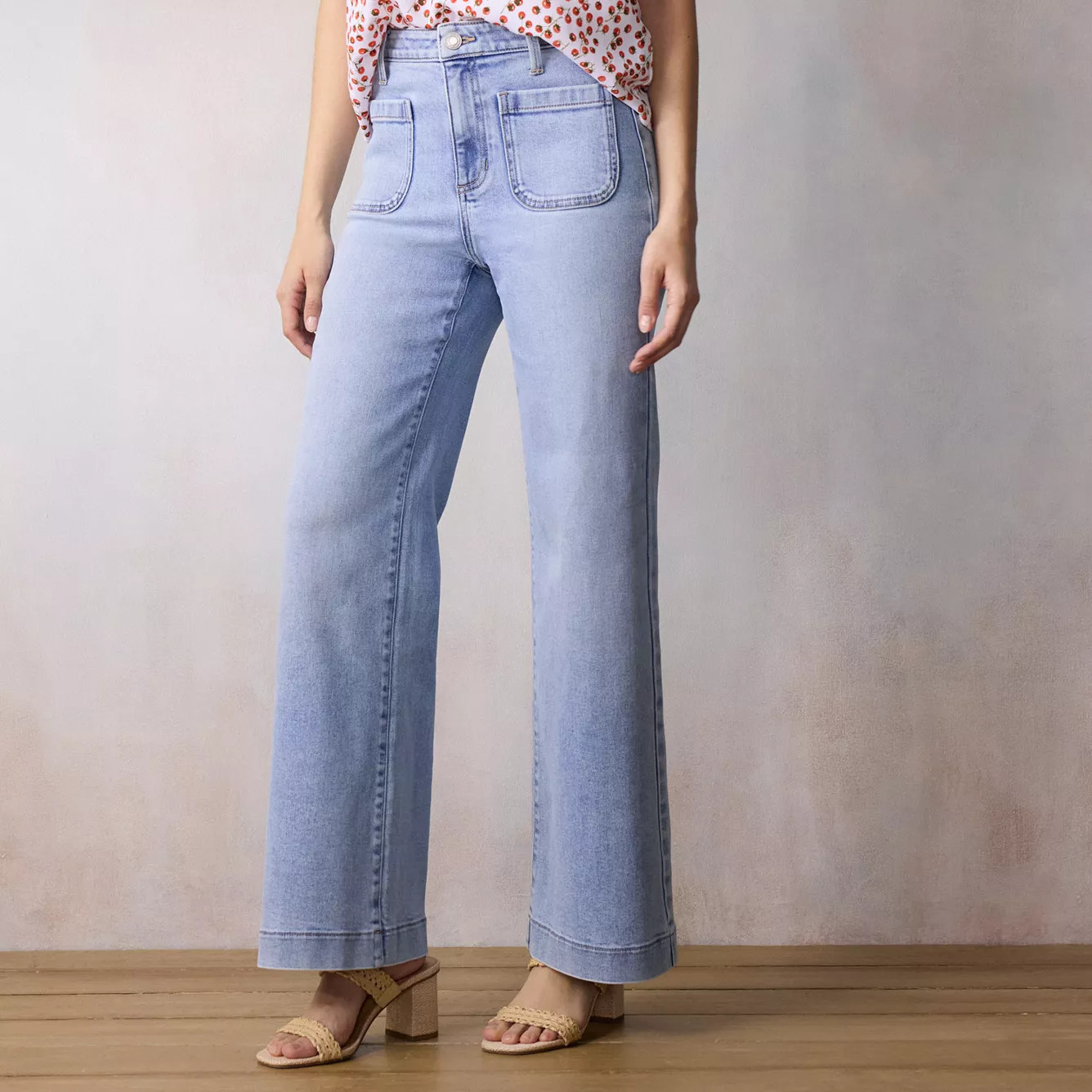 Women's LC Lauren Conrad Super High Rise Wide Leg Jeans | Kohl's