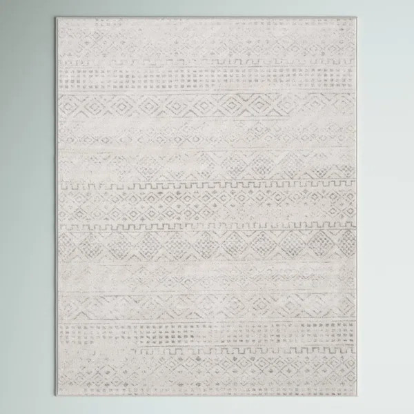 Herrod Machine Woven Gray/Ivory Area Rug | Wayfair North America