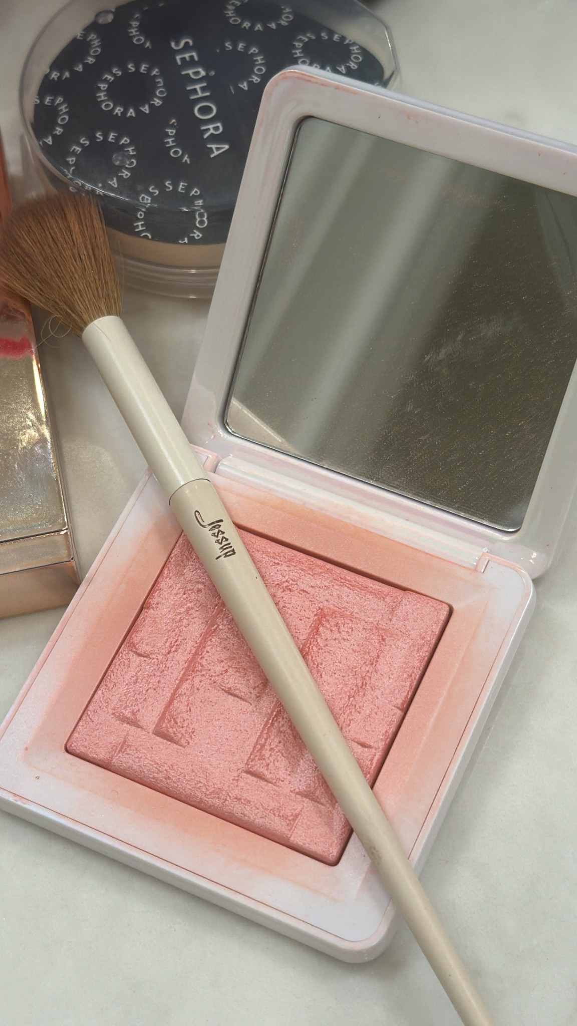 Haus Labs rose quartz is an incredible highlighter. I use with this Amazon makeup brush. It really gives your makeup that extra ummmpphh. I think it’s technically a blush but I use as a highlight.

#LTKBeauty #LTKFindsUnder50 #LTKgrwm