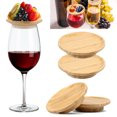 2/4Pcs Wine Glass Charcuterie Topper Bamboo Wine Glass Charcuterie Board Splash Proof Wine Glass ... | Walmart (US)