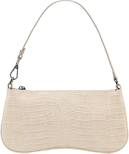 JW PEI 90s Shoulder Bag for Women Vegan Leather Crocodile Purse Classic Clutch Handbag | Amazon (US)