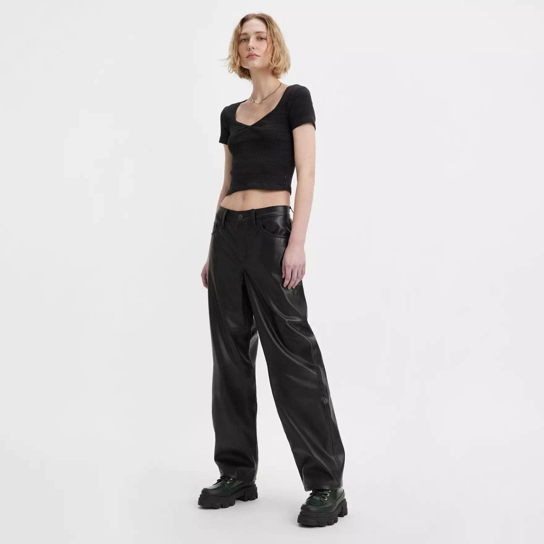 Faux Leather Baggy Dad Women's Pants | Levi's US