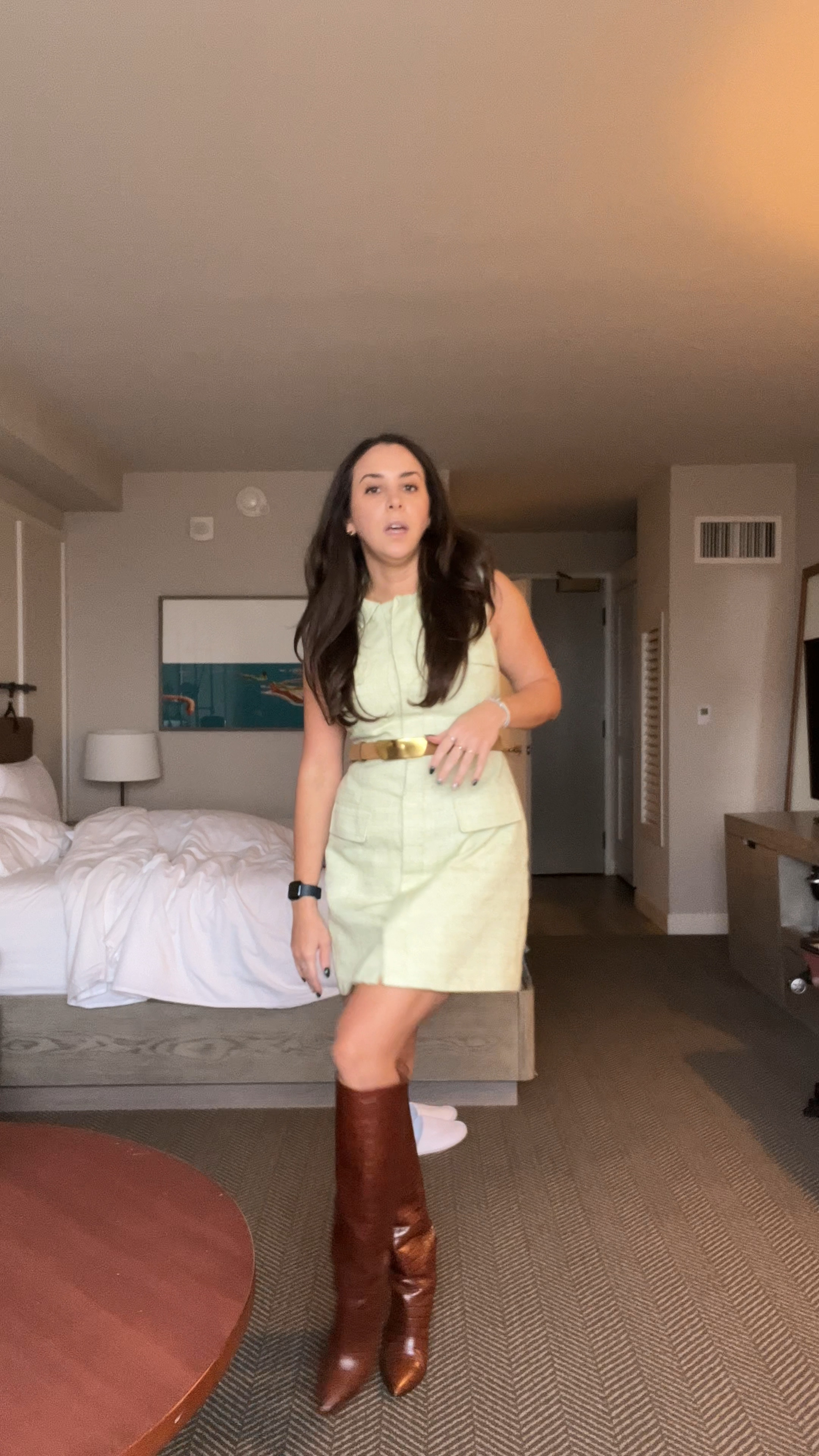 Green dress. Tweed dress. Office outfit. Office style. Conference outfit. Green tweed. Style. Outfit. 


#LTKWorkwear #LTKWatchNow #LTKFindsUnder100