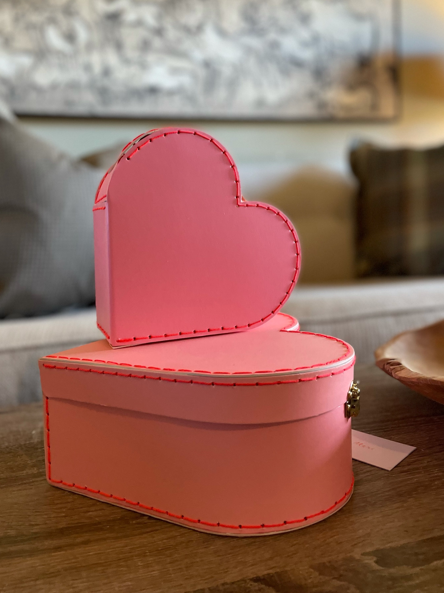 Pink Heart Small Trunks perfect for love Valentine’s baskets for your kids, or party favors for a Galentine’s! You can also use them as cute valentines decor or a centerpiece for a Galentine’s themed party! #ValentinesDay #GalentinesDay #February 

#LTKhome #LTKSeasonal