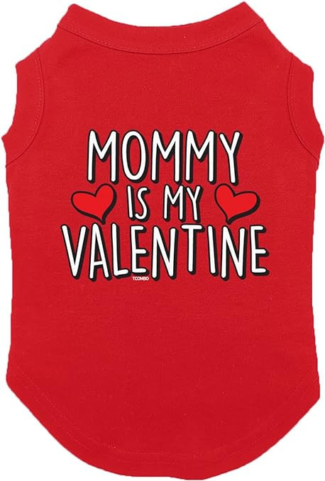 Tcombo Mommy is My Valentine Dog Shirt (Red, X-Small) | Amazon (US)