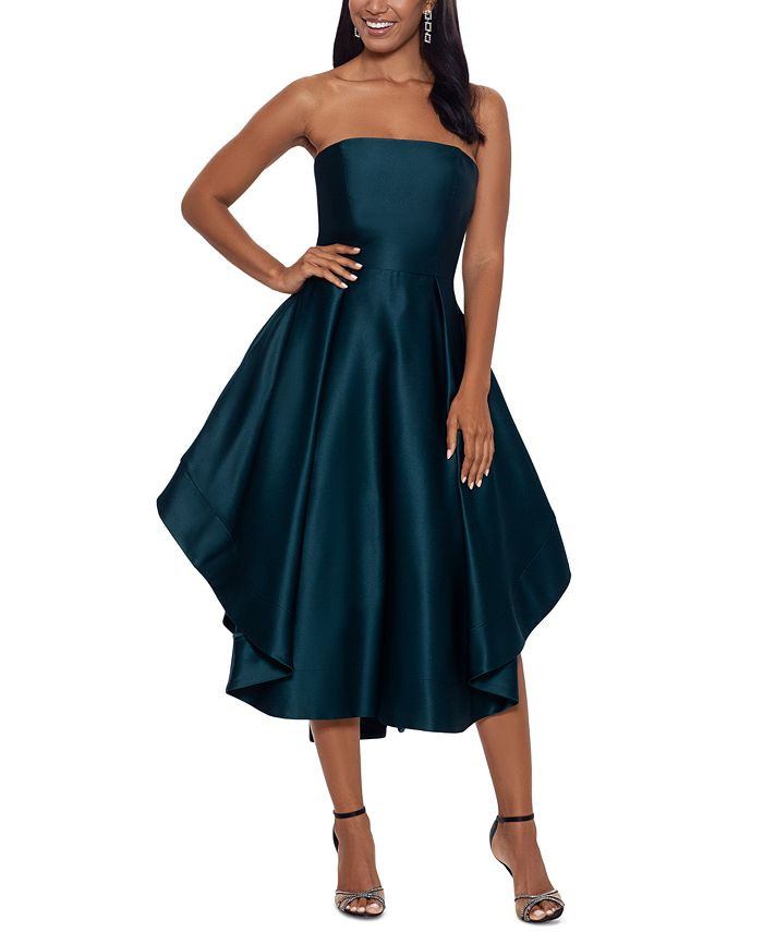 Betsy & Adam Strapless High-Low-Hem Gown & Reviews - Dresses - Women - Macy's | Macys (US)