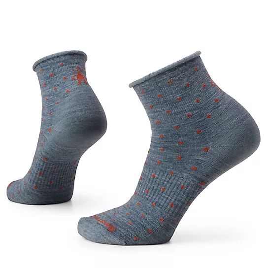 Smartwool Everyday Classic Dot Zero Cushion Ankle Socks in Pewter Blue size X-Large | Smartwool US