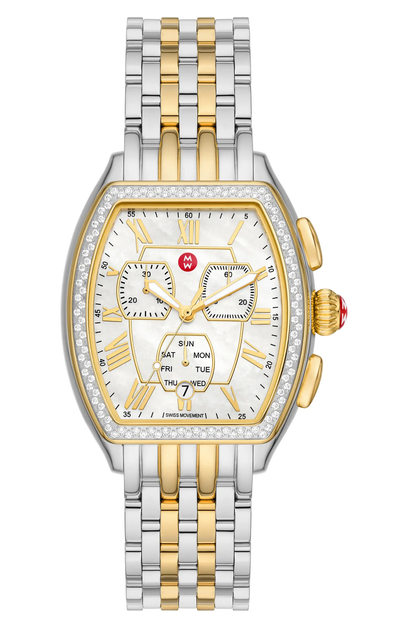 MICHELE Releve Diamond Chronograph Watch, 35 x 45mm | Nordstrom | Nordstrom