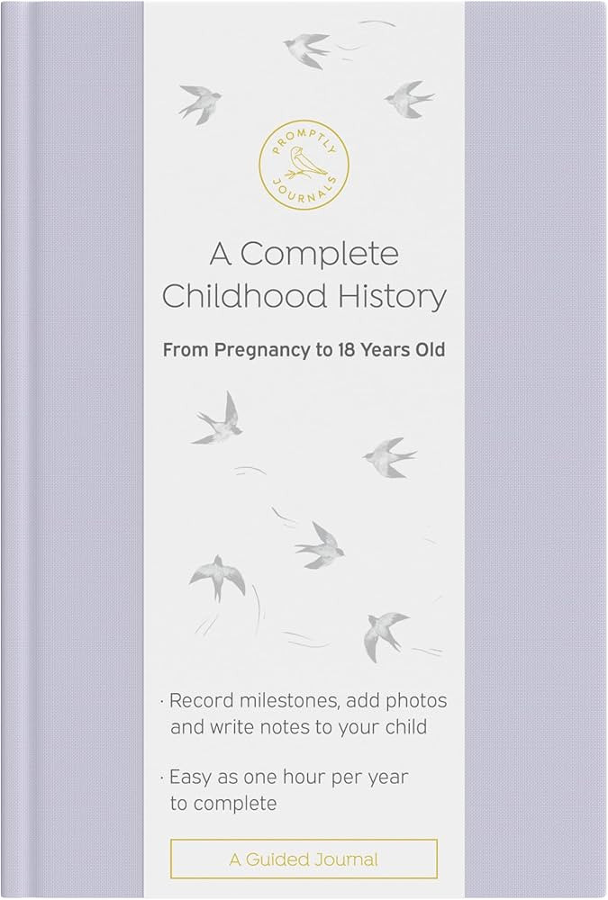 Promptly Journals, A Complete Childhood History: From Pregnancy to 18 Years Old (Lavender Purple,... | Amazon (US)