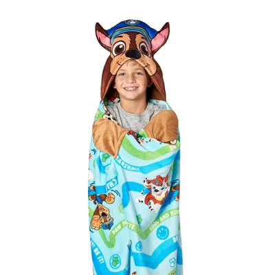 Paw Patrol Smiles And Squiggles Hooded Throw 40x50 inches | Target