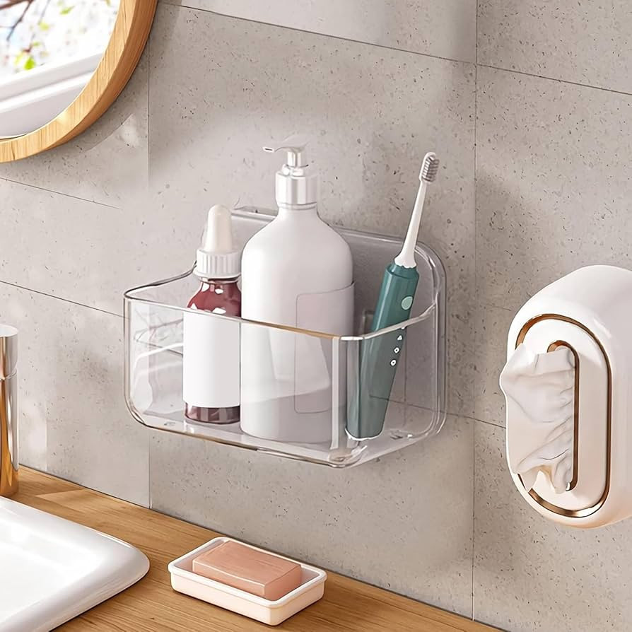 Diesisa Acrylic Wall Mount Organizer, Self Adhesive Organizer for Wall, Cabinet Door Organizer, w... | Amazon (US)