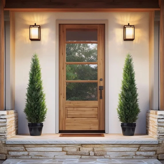 DR.Planzen Artificial Cedar Tree 2 Pack 5 ft Artificial Cedar Topiary Trees for Outdoors Potted F... | Walmart (US)