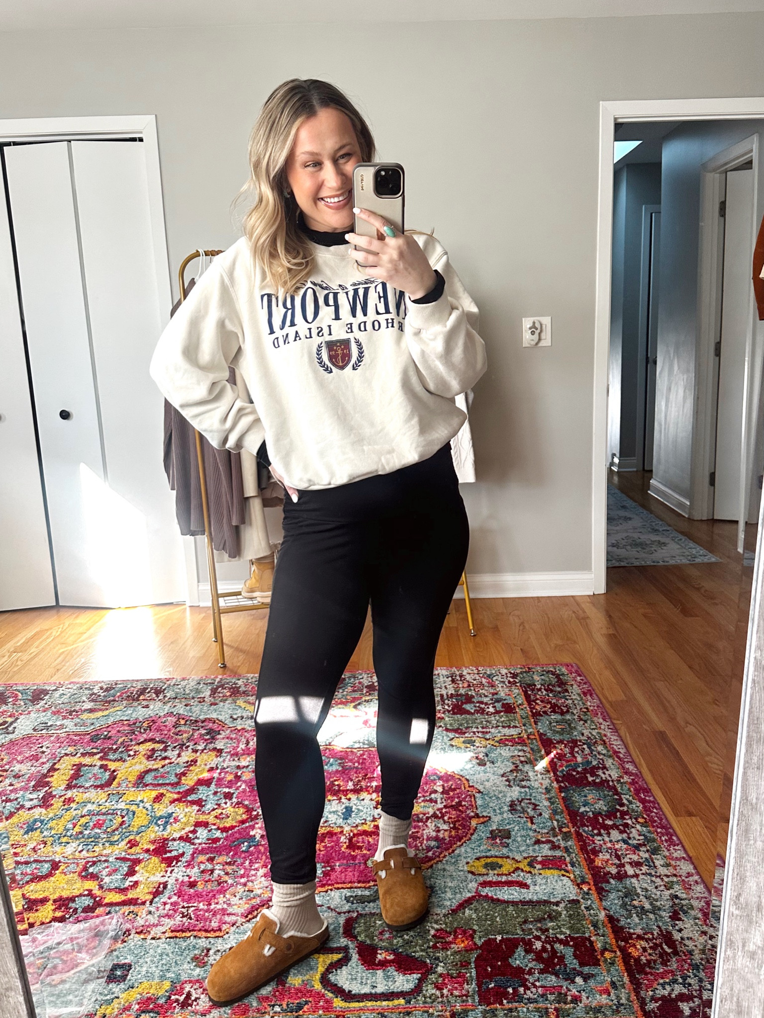 Today’s comfy outfit for my glucose test! Leggings are maternity, wearing my normal size in everything else. 

#LTKbump #LTKsalealert #LTKbeauty