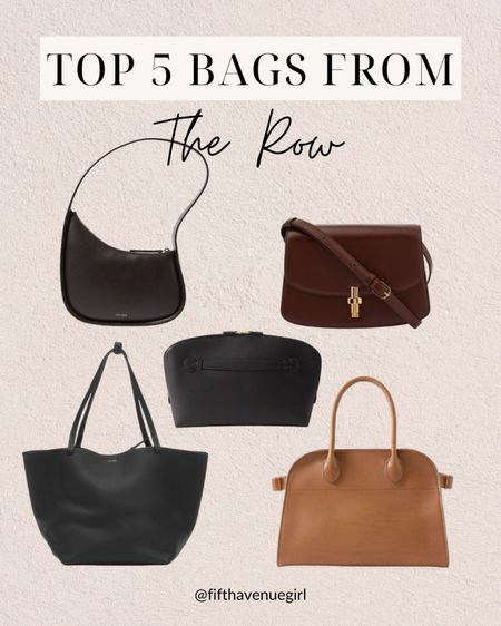 Top 5 bags from The Row!
The Row Half Moon Bag;
The Row Sofia Crossbody;
The Row Park Tote;
The Row Ellie Clutch;
The Row Margaux Bag!

#LTKitbag #LTKstyletip #LTKMostLoved