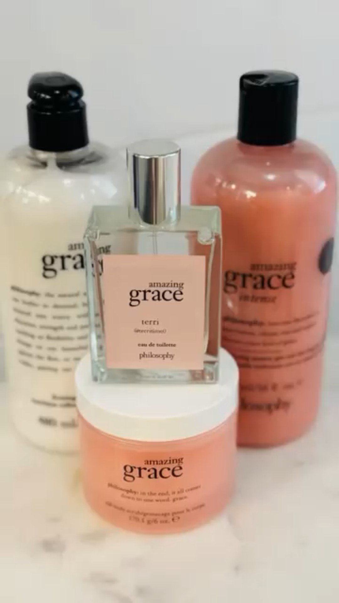 My favorite Philosophy scent Amazing Grace in the hydrating body gel, salt body  scrub and the firming body emusion.  

#LTKselfcare #LTKGiftGuide #LTKBeauty