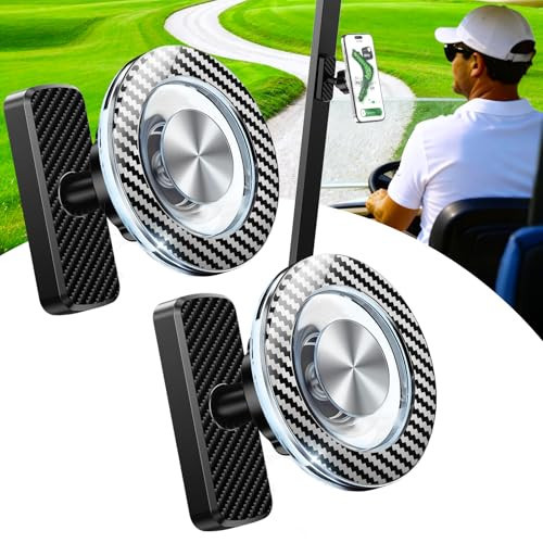 GiantHope Magnetic Golf Cart Phone Holder 2 Pack, 360° Rotation Golf Accessories for Mens Gifts Ideas, Birthday Gifts for Men Dad Him Grandpa Papa Husband, Upgraded Magnetic Phone Mount for Golf Cart | Amazon (US)