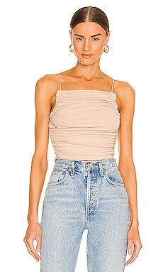 superdown Jessa Ruched Tank in Nude from Revolve.com | Revolve Clothing (Global)