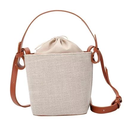 TOYFUNNY Women Vintage Beach Straw Bag Burlap Sling Bucket Bag Beach Bag Messenger Bag | Walmart (US)