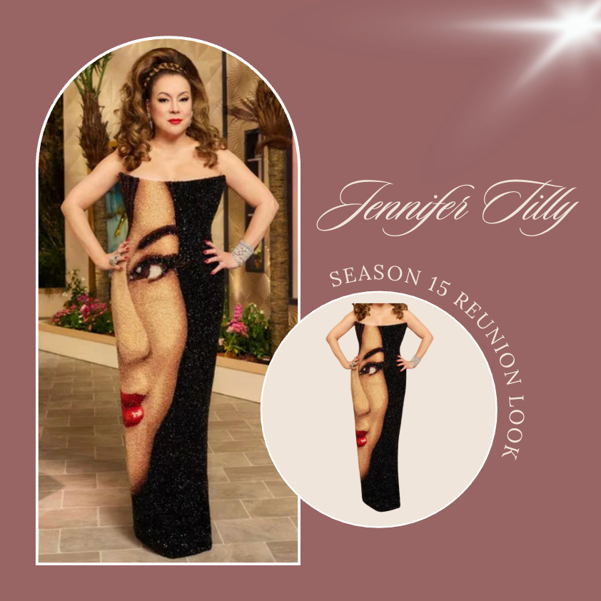  Jennifer Tilly's Season 15 Reunion Look is Custom Balmain // Shop Similar 📸 + Info= Bravo TV 

 