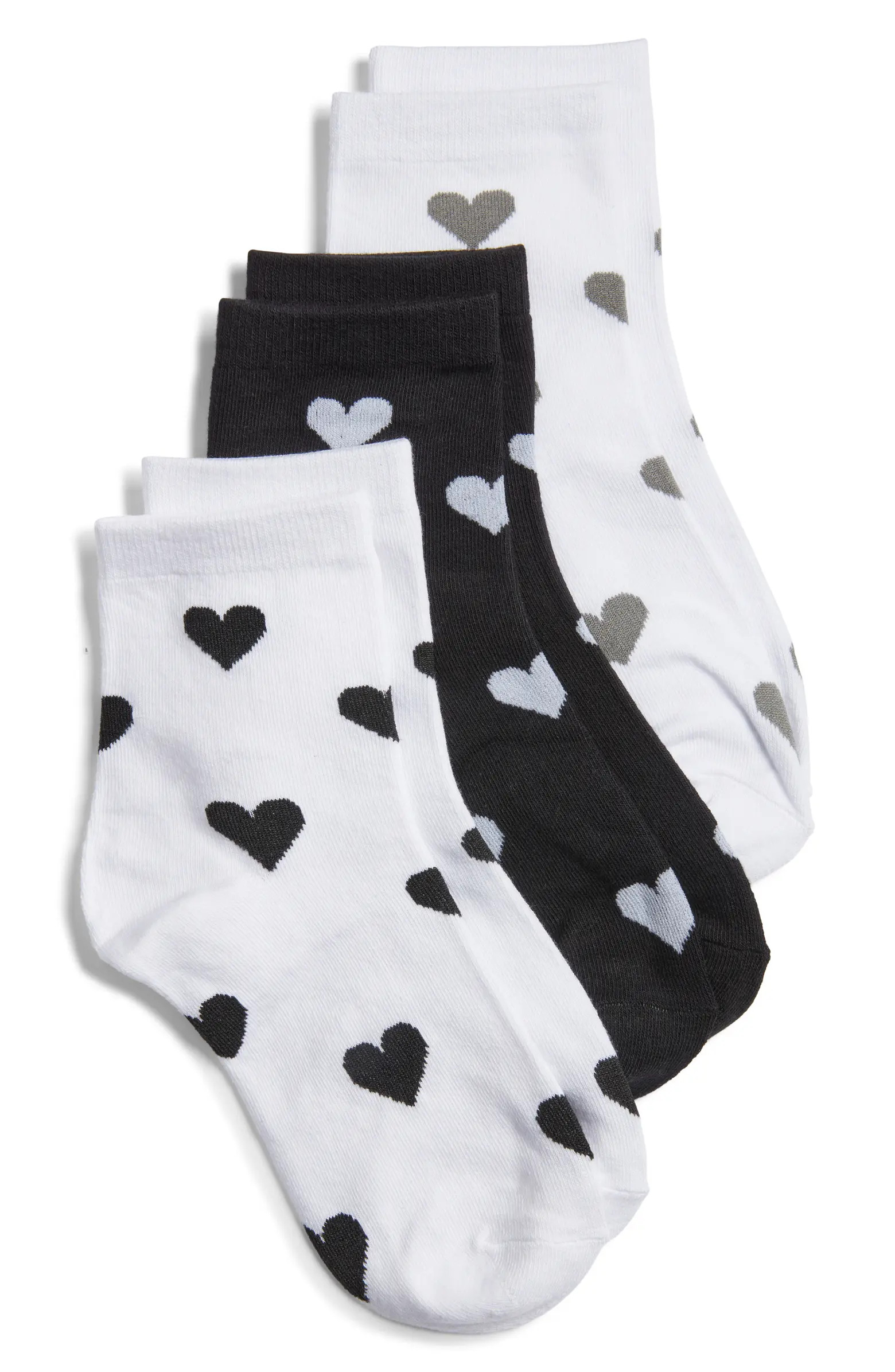 Stems Assorted 3-Pack Heart Crew Socks | Nordstrom | Nordstrom