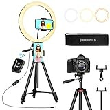 TaoTronics 12" Selfie Ring Light with 3 Color Modes, 10 Adjustable Brightness, 61“ Extendable Tripod | Amazon (US)