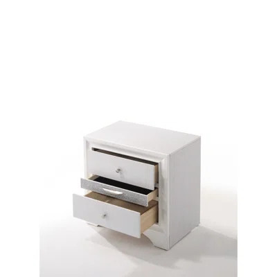 Nightstand With Curved Leg Detail - Spacious Interior, 26"h Stylish For Bedroom Decor Drawers, Elegant Detailing | Wayfair North America