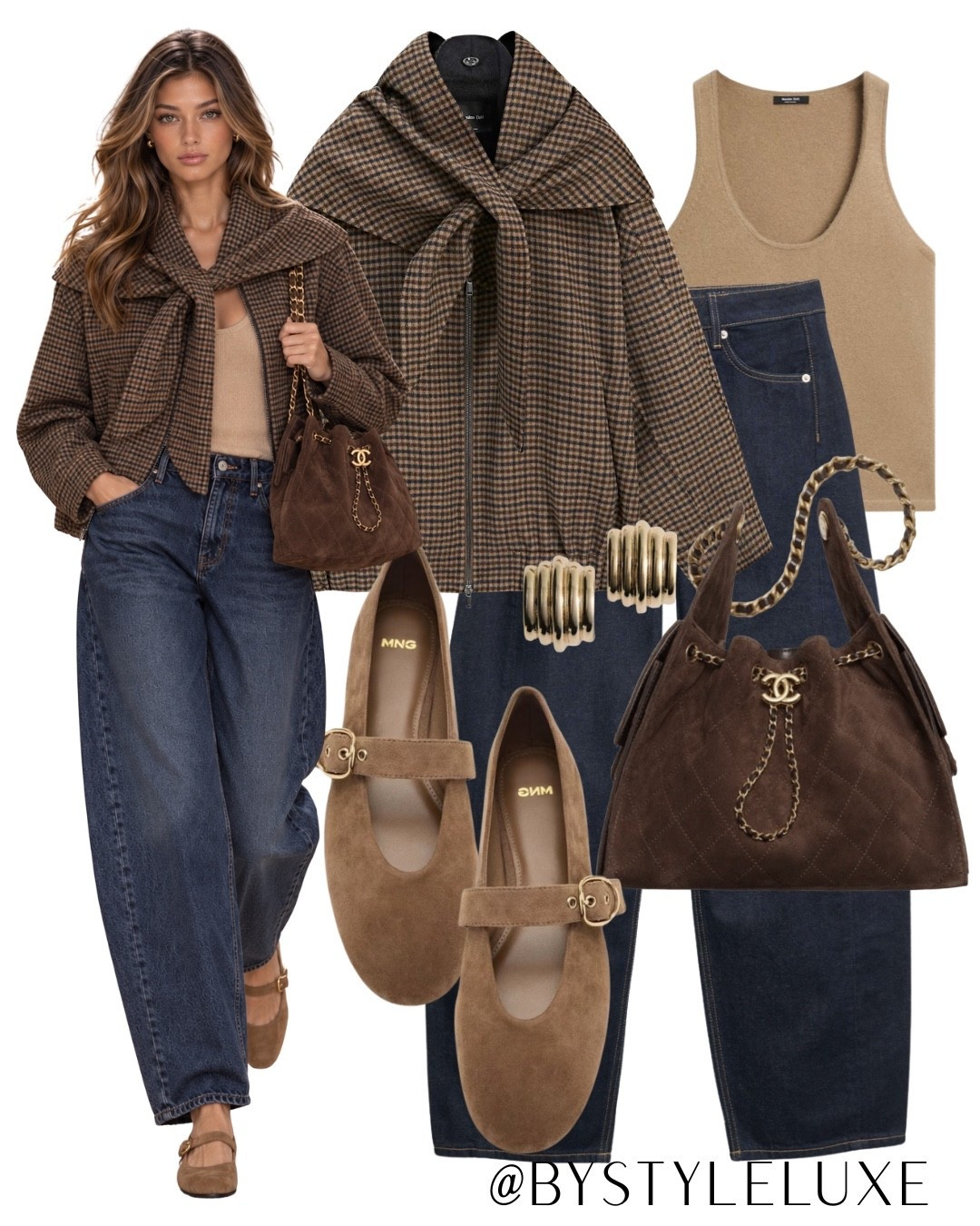 AUTUMN JACKETS - Adore this brown gingham check jacket with the removable scarf detail to change up the look. Styled here with dark indigo jeans for autumn 

#jacket #jeans #autumnoutfits

#LTKautumn #LTKjeans #LTKshoes