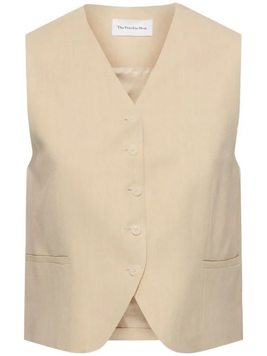 Chelsea viscose & linen vest | Luisaviaroma