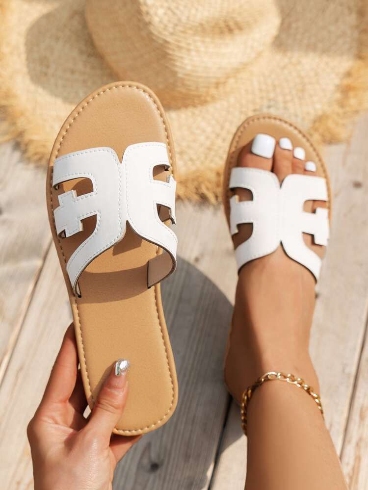 Cut Out Design Slide Sandals | SHEIN