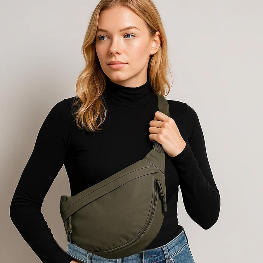 Amazon.com: Shoulder Bags for Women, Crescent Crossbody Bag Slouchy Tote Handbags Multi-Pocket Ho... | Amazon (US)