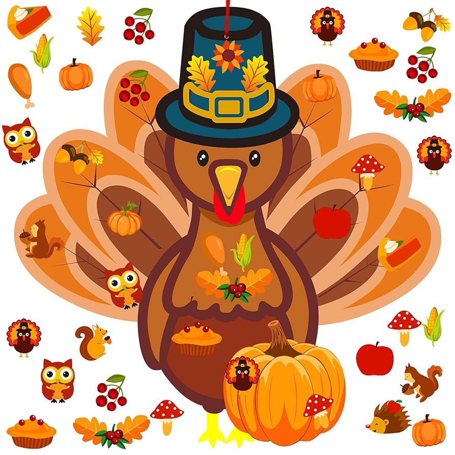 37 Pieces Fall Thanksgiving Felt Craft Kit DIY Turkey Pumpkin Felt Set with 36 Detachable Fall Ma... | Amazon (US)
