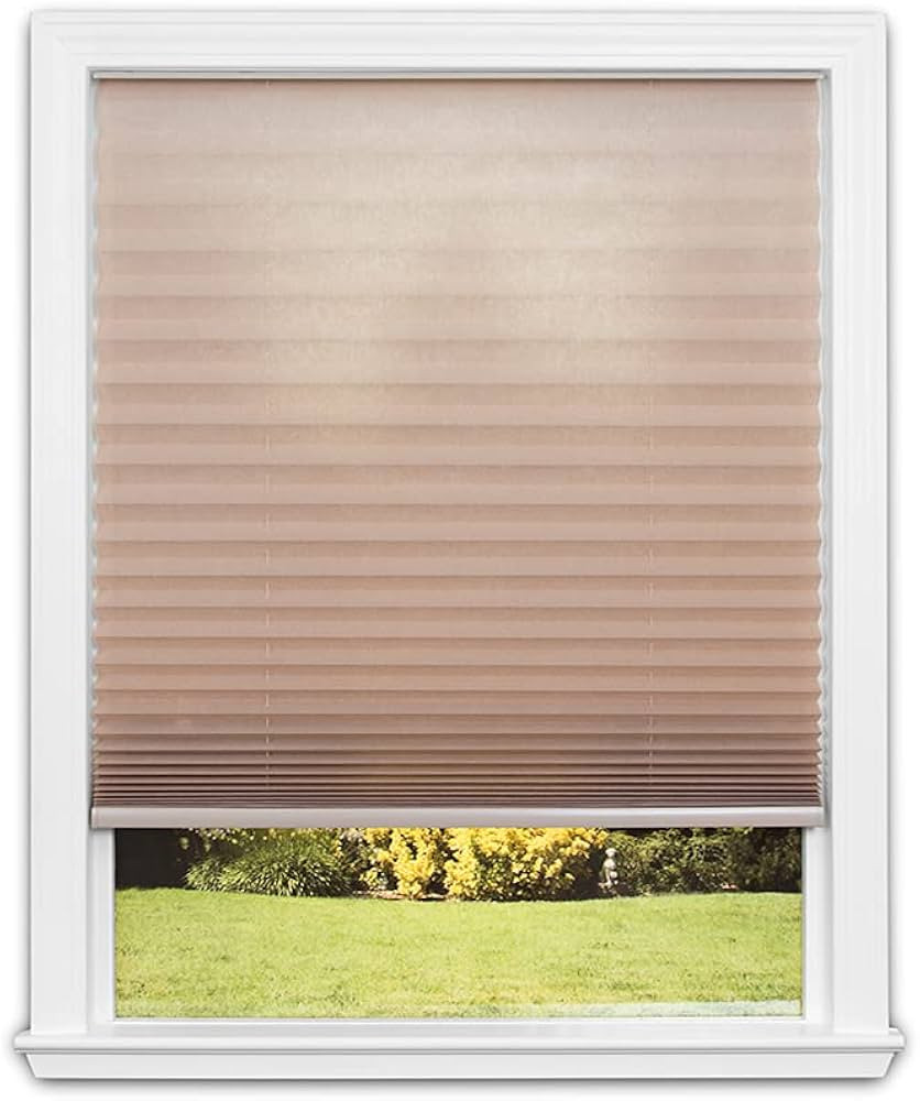 Redi Shade No Tools Easy Lift Trim-at-Home Cordless Pleated Light Filtering Fabric Shade Natural,... | Amazon (US)