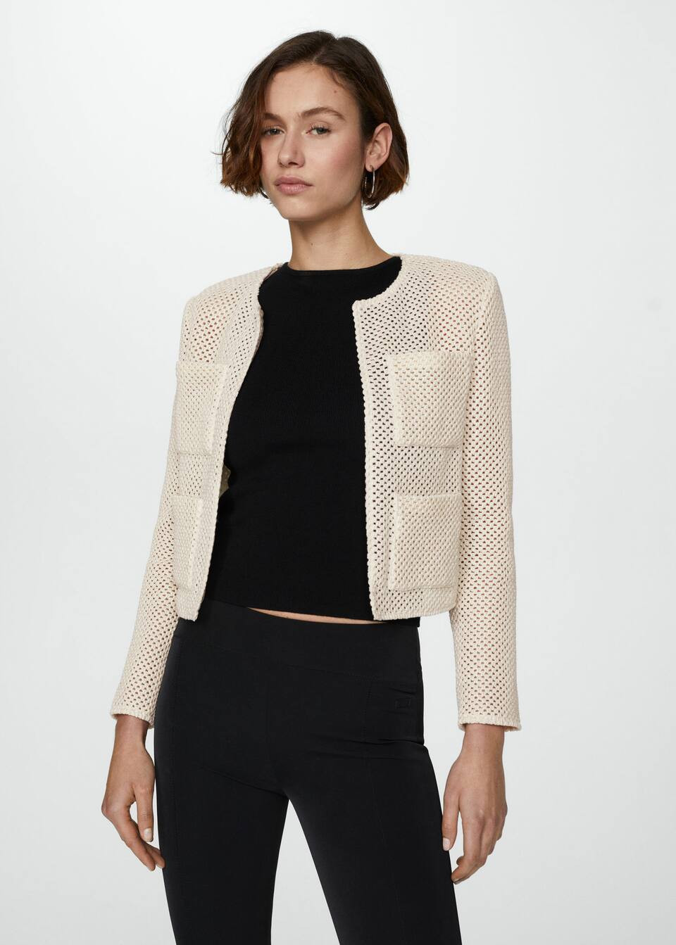 Knitted cardigan with drawstring -  Women | Mango USA | MANGO (US)