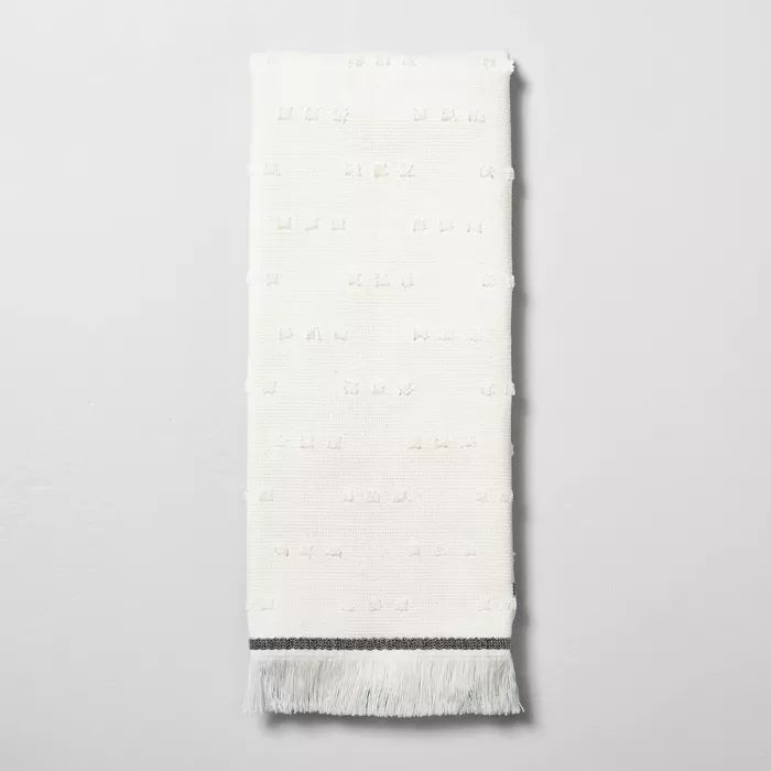 Fouta Texture Dots Hand Towel Sour Cream/Railroad Gray - Hearth & Hand™ with Magnolia | Target