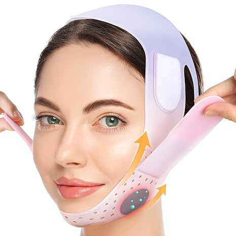 JUSRON V-Line Mask Chin Up Mask Face Strap, Soft Silicone Chin Strap V Shaped Face Mask, Jaw Exer... | Amazon (US)