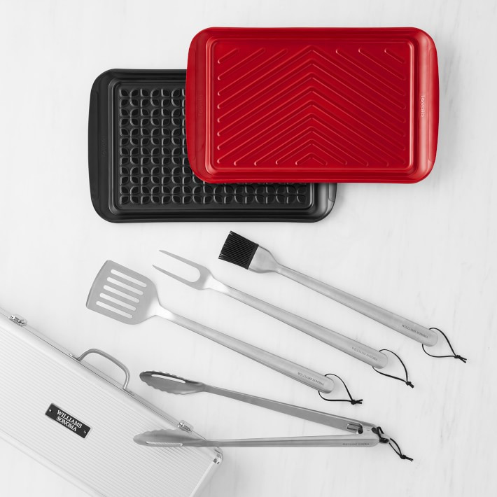 Williams Sonoma Grill Prep Trays with 4-Piece BBQ Tool Set | Williams-Sonoma